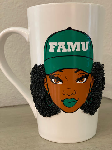 (New) FAMU Queen - Large Bling Coffee Mug