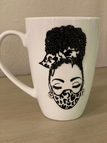 (New) Masked Beauty - Large Bling Coffee Mug