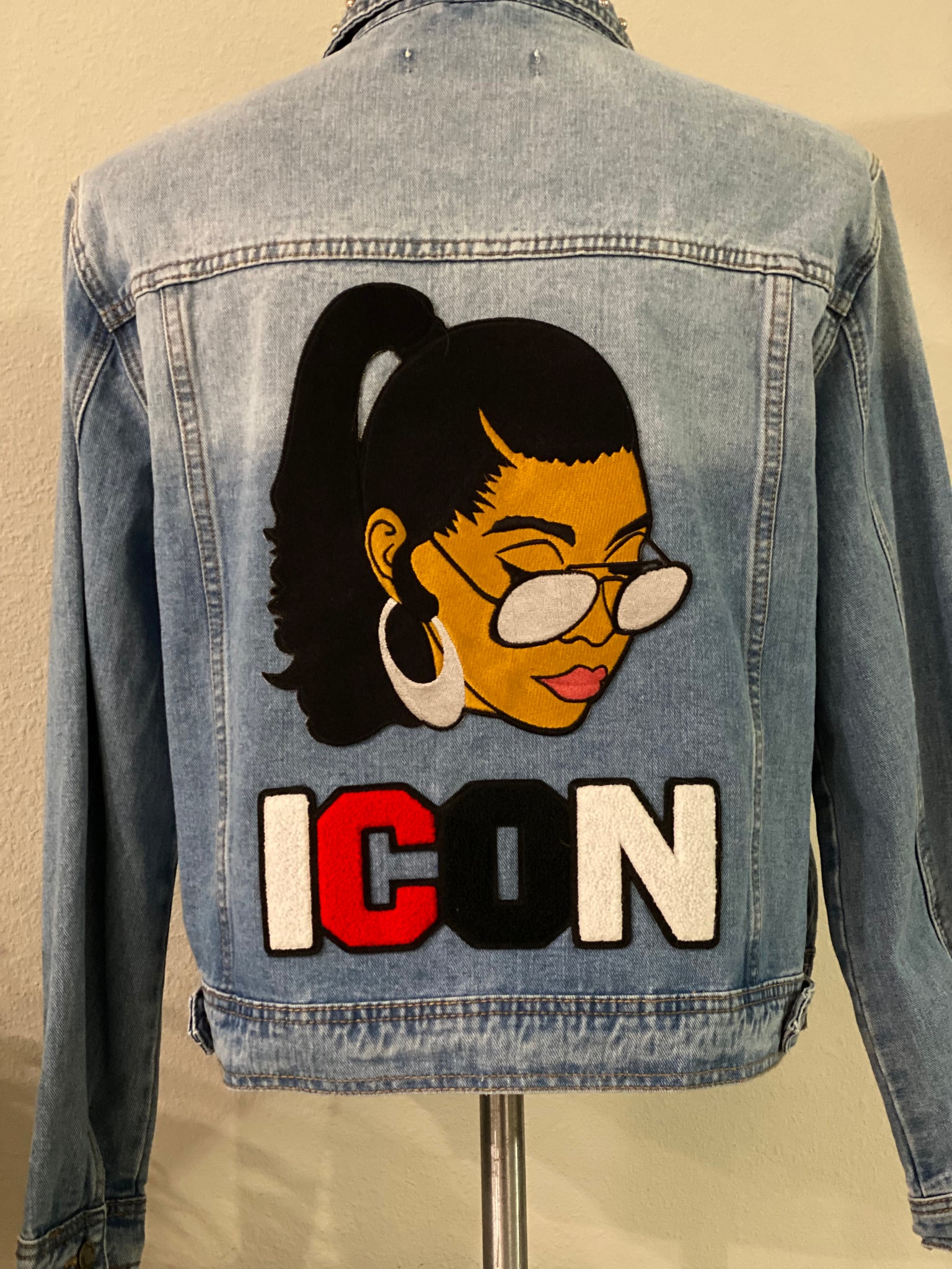 (New) Icon - Custom  “Reworked”  Denim Jacket Plus Size 2X