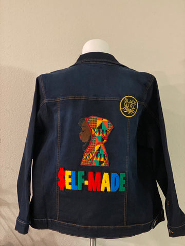 (New) Self-Made - Custom  “Reworked”  Denim Jacket Plus Size 2X