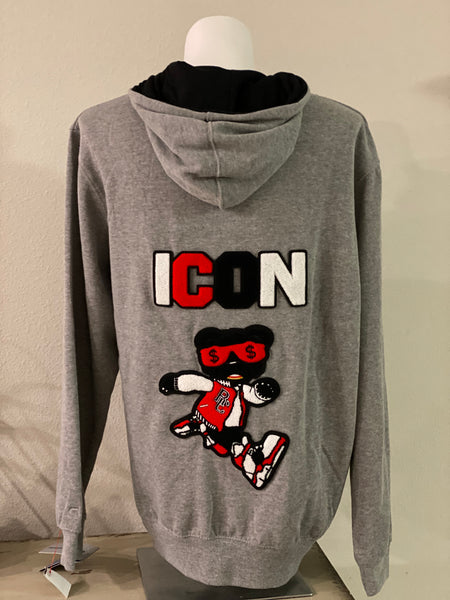 (New) Icon Bear - Custom “Reworked” Hoodie Jacket Men’s Size XL