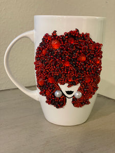 (New) Afro Queen - Large Bling Coffee Mug