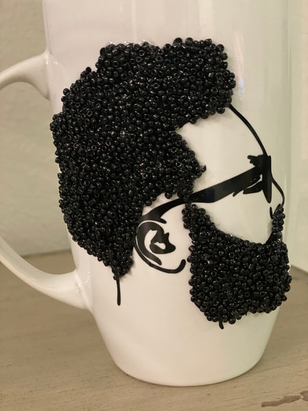 (New) Bearded Man W/shades-  Large Coffee Mug