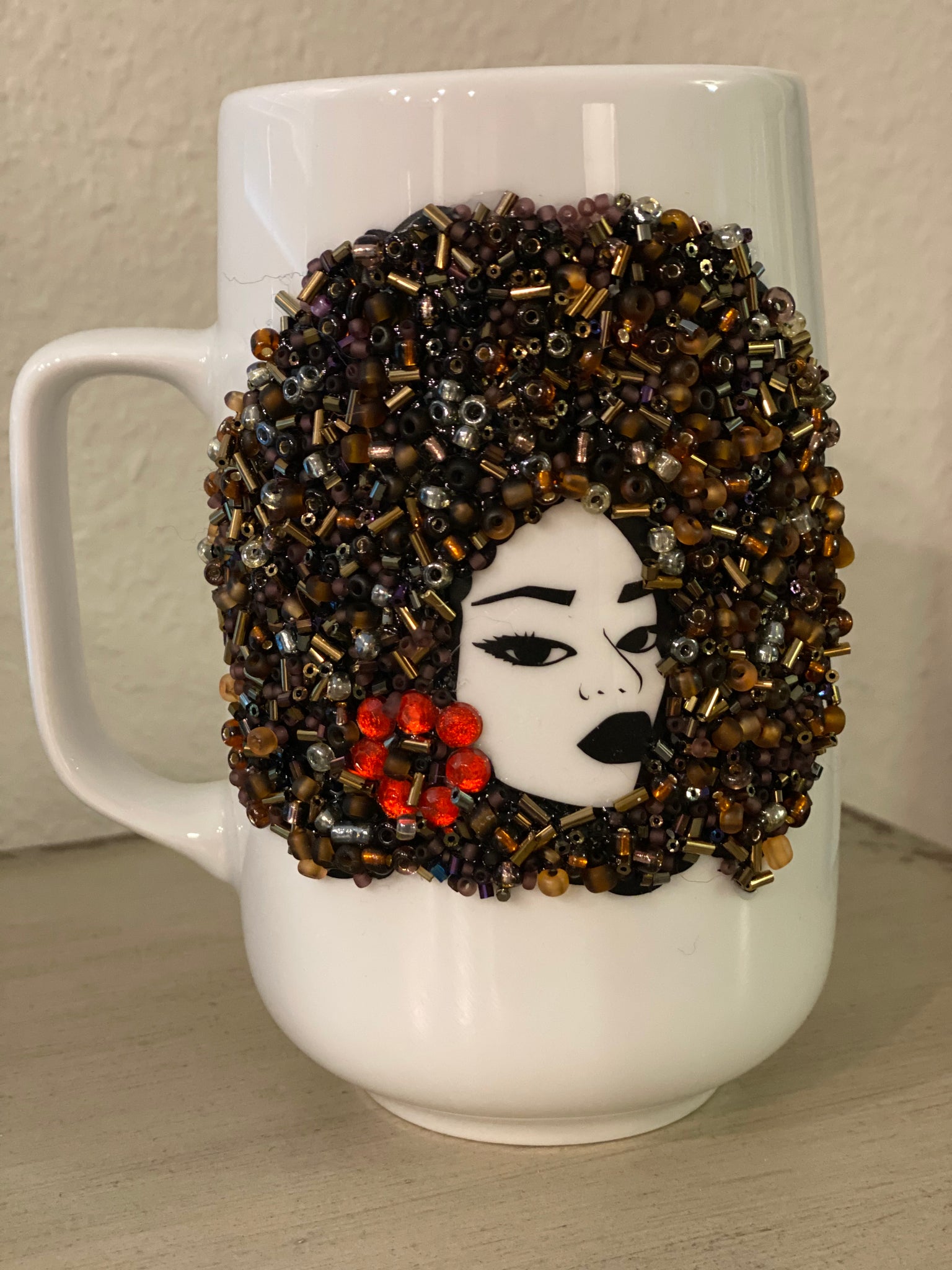 (New) Afro Queen - Large Bling Coffee Mug