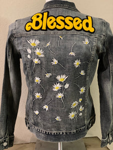 (New) Blessed Day - Custom “Reworked” Denim Jacket Ladies Size Medium